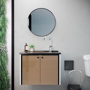 Gabinete 60cm Fenix Nero Cris Metal