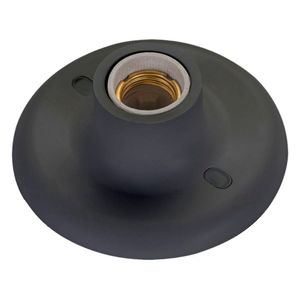 Plafonier Preto Com Soquete E-27 Porcelana Kin Home