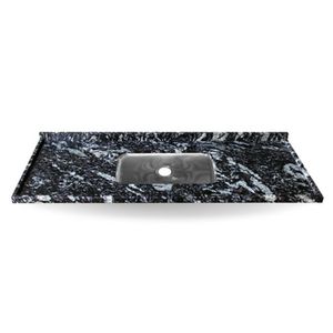 Pia De Granito Reto Simples Preto Indiano 1.80m Kasa Granito