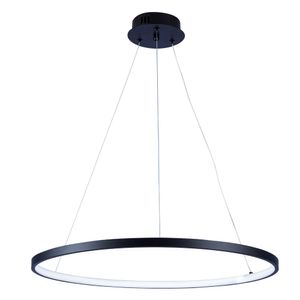 Pendente Led Majestic 60cm 30w 6500k Preto 1 Aro Viena Luz