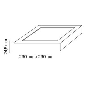 Luminaria De Sobrepor Led Quadrada 24w 6500k Viena Luz