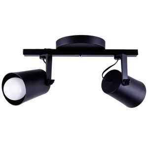 Spot Trilho Opus Preto E27 2 Lâmpadas Viena Luz