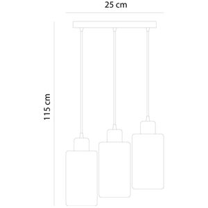 Pendente Splendor E27 3 Lâmpadas Viena Luz