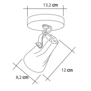 Spot De Sobrepor Wave Branco E27 Viena Luz