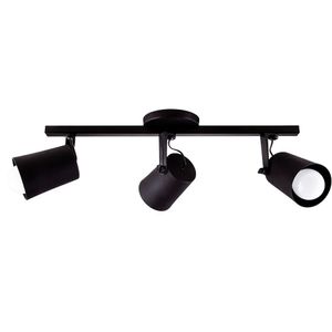 Spot Trilho Opus Preto E27 3 Lâmpadas Viena Luz