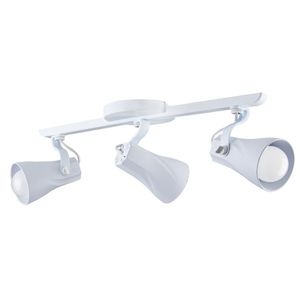 Spot Trilho Wave Branco E27 3 Lâmpadas Viena Luz
