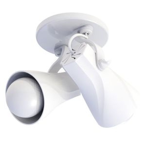 Spot De Sobrepor Wave Duplo Branco E27 Viena Luz