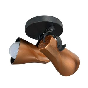 Spot De Sobrepor Wave Duplo Cobre E27 Viena Luz