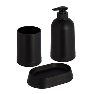 Kit Para Banheiro 3 Peças Preto Tiklar