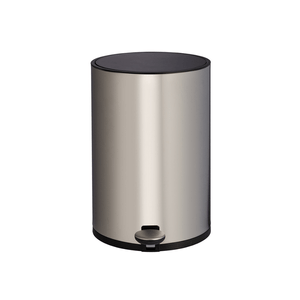Lixeira Aço Inox Escovado Tampa Plastica 5l Tiklar