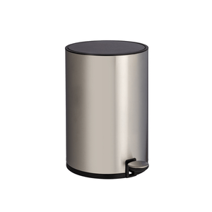 Lixeira Aço Inox Escovado Tampa Plastica 5l Tiklar