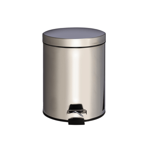 Lixeira Aço Inox Prata Com Pedal 5l Tiklar