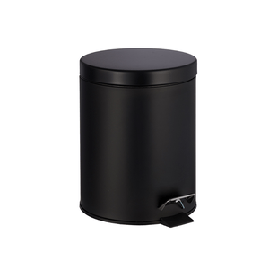 Lixeira Ferro Preto Com Pedal 5l Tiklar