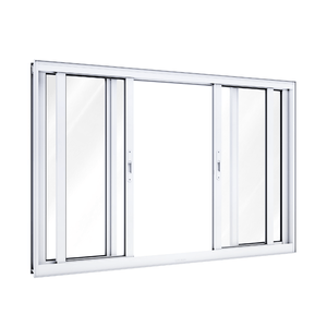 Janela De Alumínio De Correr Central 2 Folhas Móveis E 2 Fixas Sem Grade 100x120 Branco Ullian