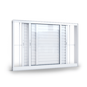 Venez Alumínio De Correr Lateral 3 Folhas  Móveis Com Grade 100x120 Branco Ullian