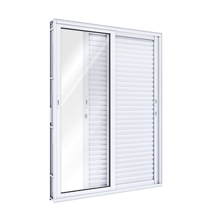 Porta Balcão Alumínio De Correr Lateral 3 Folhas Móveis 215x150 Branco Ullian
