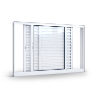 Venez Alumínio De Correr Lateral 3 Folhas Móveis Sem Grade 100x120 Branco Ullian