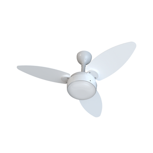 Ventilador De Teto Elluz Branco/Cinza Com Controle Bivolt Ventisol