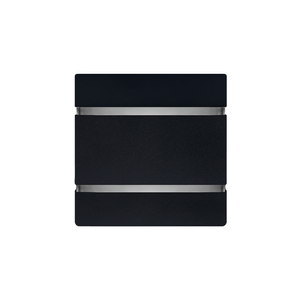 Arandela Quadrada Slim 2 Fachos 2 Aletas Preto Blumenau