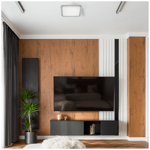 Plafon Shine Led Sobrepor Quadrado Acrílico Liso 18w 280mm Temperatura De Cor Ajustável Blumenau