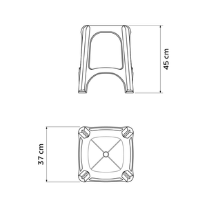 Banqueta Plástica Niterói Branco Tramontina Delta