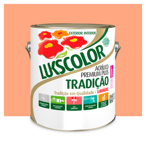Tinta Premium Acrílica Tradição Flamingo 3.6l Lukscolor
