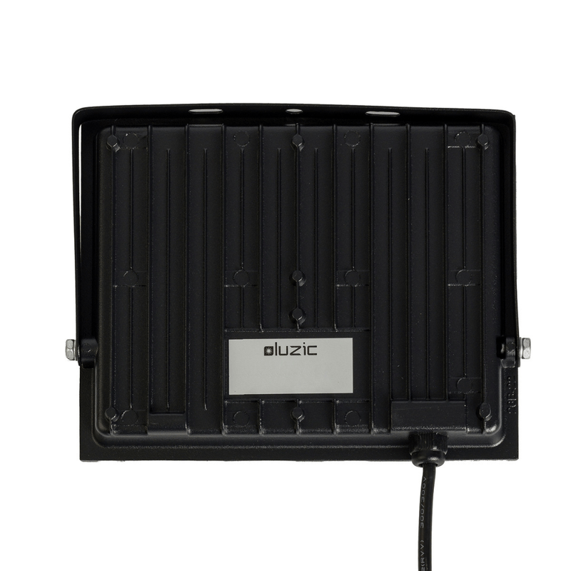 Refletor_De_Led_100w_3000k_Preto_Quadrado_Luzic_104471403png